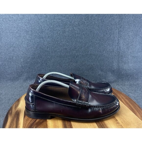Florsheim Berkley Mens Burgundy Leather Penny Loafers US 11.5D - Picture 1 of 10